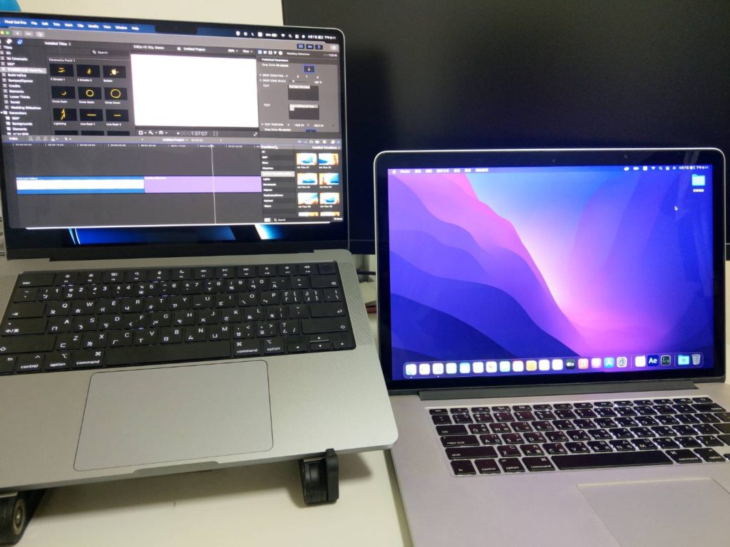 Macbook pro(M1 MAX 14 英寸，2021 年) | (intel 15 英吋 , 2015 年中) 